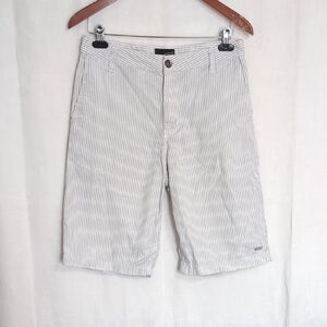 Vans Men's White Gray Pinstripe Skateboarding Shorts Size 30